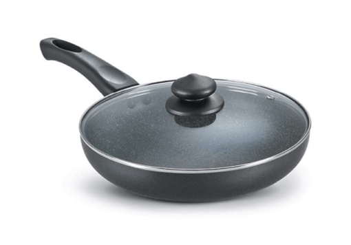 Prestige Omega Deluxe 24cm Granite Fry Pan with Glass lid|Gas & Induction Compatible | 5 Layers Non-Stick Cookware | Dishwasher Compatible - Image 3
